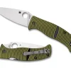 Caribbean™ G-10 Black/Yellow Leaf<Spyderco Hot