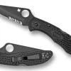 Delica® 4 FRN Black/Black Blade<Spyderco Best