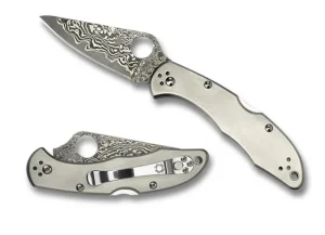 Delica® 4 Ti / Damascus<Spyderco New