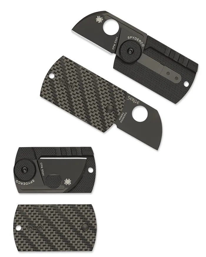 dog_tag_folder_cfg_lamina_0.webp Dog Tag Folder CF/G-10 Laminate Black<Spyderco Fashion