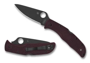 Endela&reg; Lightweight Micro-Melt&reg; PD#1 Black Blade<Spyderco Fashion