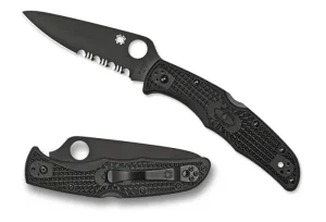 Endura® 4 FRN Black/Black Blade<Spyderco Clearance
