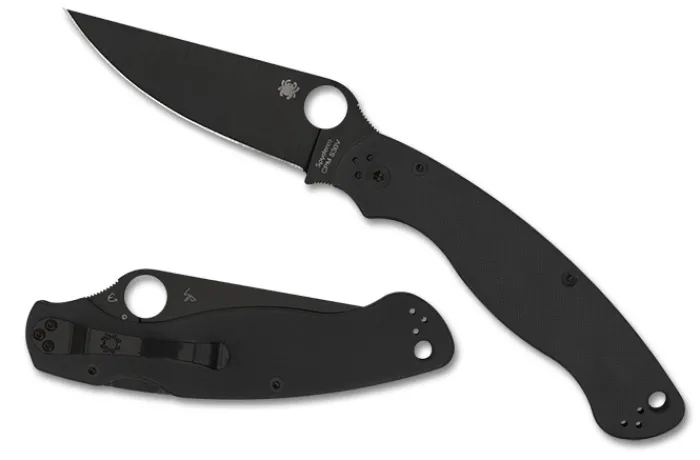 military__black_g_black_b_0.webp Military™ 2 Black G-10 Black Blade<Spyderco Hot
