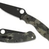 Military™ 2 Camo G-10 Black Blade PlainEdge<Spyderco Outlet