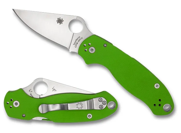 para__neon_green_g_cpm_cv_0.webp Para® 3 Neon Green G-10 CPM 20CV Exclusive<Spyderco Clearance
