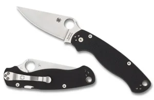 Para Military® 2 G-10 Black PlainEdge™<Spyderco New