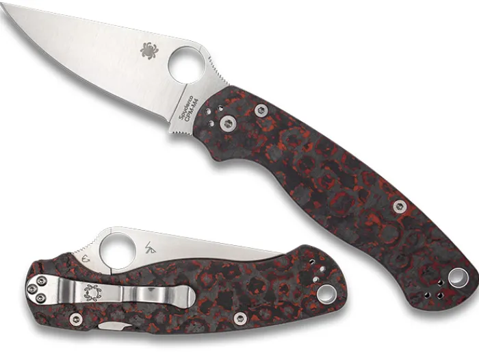 para_military__red_fat_ca_0.webp Para Military® 2 Red Fat Carbon Fiber CPM M4 Black Blade Exclusive<Spyderco Fashion