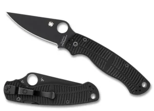 Para Military&reg; 2 Salt&reg; Black G-10 CPM MagnaCut&reg; Black Blade<Spyderco Fashion