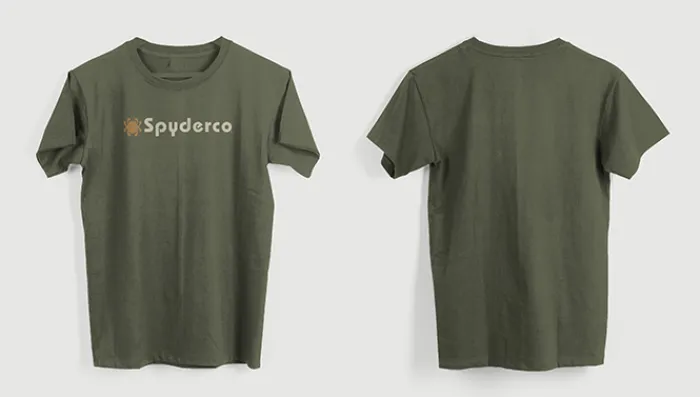 spyderco_logo_tshirt_mili_0.webp Logo T-Shirt (Military Green)<Spyderco Online